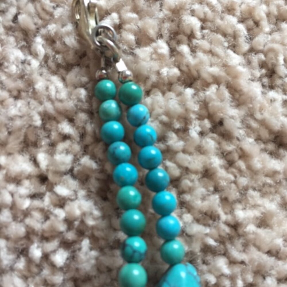 Turquoise Double Stranded Necklace - image 3